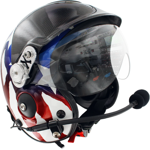 [RX1-11-20782] Bonehead Aries + Comms Visor Flight Helmet