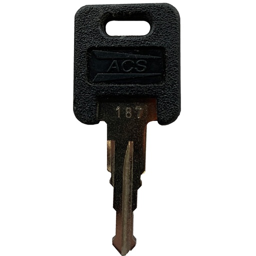 [RX1-99-02249] ACS Doublesided Cut Key With Boot A-3551-A - Key #175