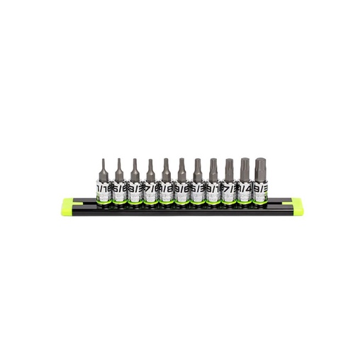[RX1-12-06603] Grip Edge Tools - 11-Pc 1/4 Drive Short SAE Hex Driver Set