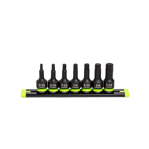 [RX1-12-06613] Grip Edge Tools - 7-Pc 3/8 Drive Short Metric Impact Hex Driver Set