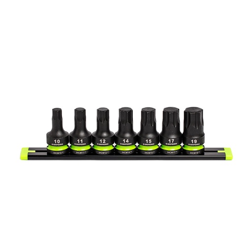 [RX1-12-06616] Grip Edge Tools - 7-Pc 1/2 Drive Short Metric Impact Hex Driver Set