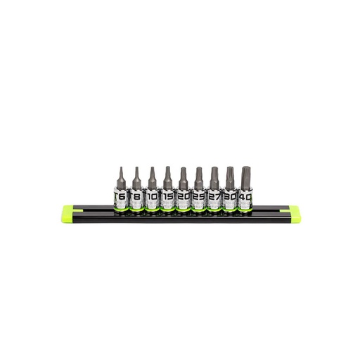 [RX1-12-06621] Grip Edge Tools - 9-Pc 1/4 Drive Star Driver Set
