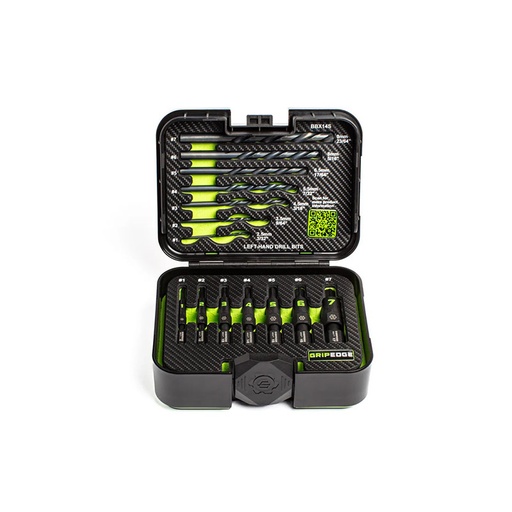 [RX1-12-06629] Grip Edge Tools - 14-Pc Broken Bolt Extractor Set