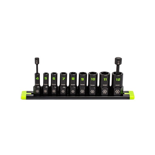 [RX1-12-06630] Grip Edge Tools - 9-Pc 1/4 Drive Metric Socket Extractor Set