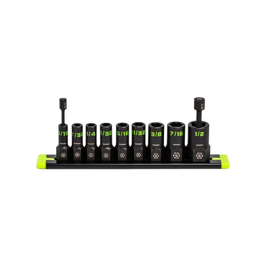 [RX1-12-06631] Grip Edge Tools - 9-Pc 1/4 Drive SAE Socket Extractor Set