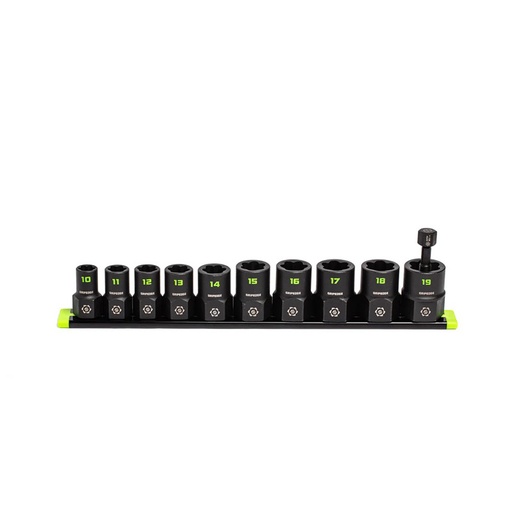 [RX1-12-06634] Grip Edge Tools - 10-Pc 3/8 Drive Metric Socket Extractor Set