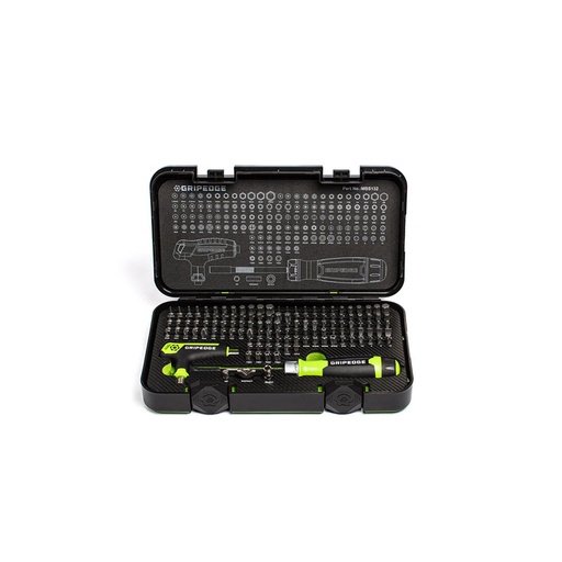 [RX1-12-06642] Grip Edge Tools - 132-Pc Multi-Bit & Driver Set