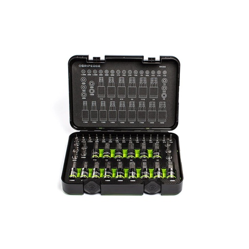 [RX1-12-06643] Grip Edge Tools - 38-Pc Master RPT Hex Driver Set