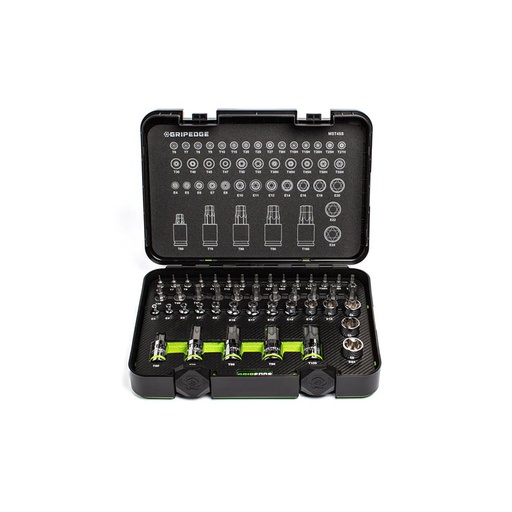 [RX1-12-06644] Grip Edge Tools - 45-Pc Master RPT Star Driver Set