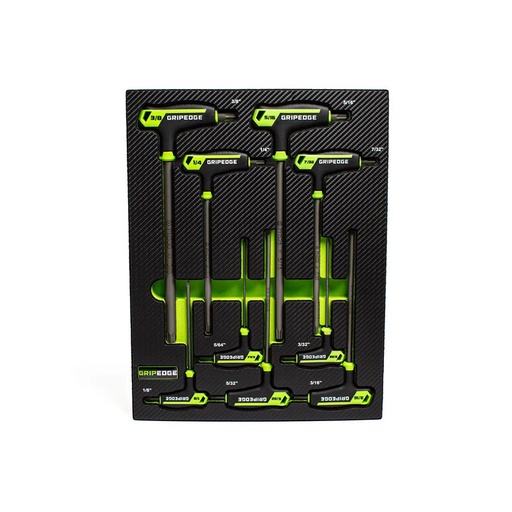 [RX1-12-06648] Grip Edge Tools - 9-Pc SAE Hex T-Handle Set