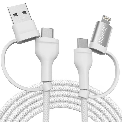 [RX1-13-26025] Scooch - Power Cord 4 Inch 1 30W - 4 Ft - White