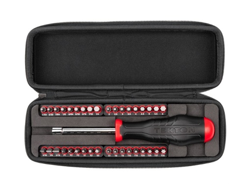 [RX1-12-06663] TEKTON - 1/4 Inch Bit Driver And Bit Set With Case (37-Piece) DBH93101