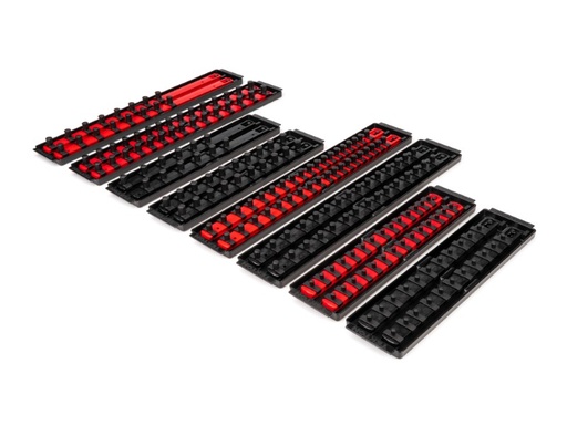 [RX1-12-06689] TEKTON - 1/4 3/8 1/2 Inch Drive Socket Rail And Tray Set (196-Tool) OST97902