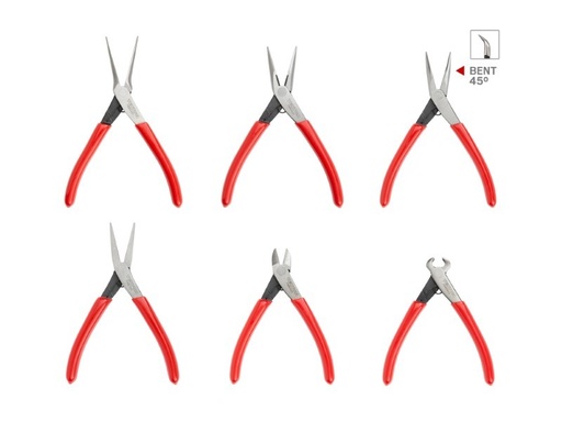 [RX1-12-06711] TEKTON - Mini Pliers Set 6-Piece (Needle Nose Long Nose Flat Nose Cutting) PMN99906