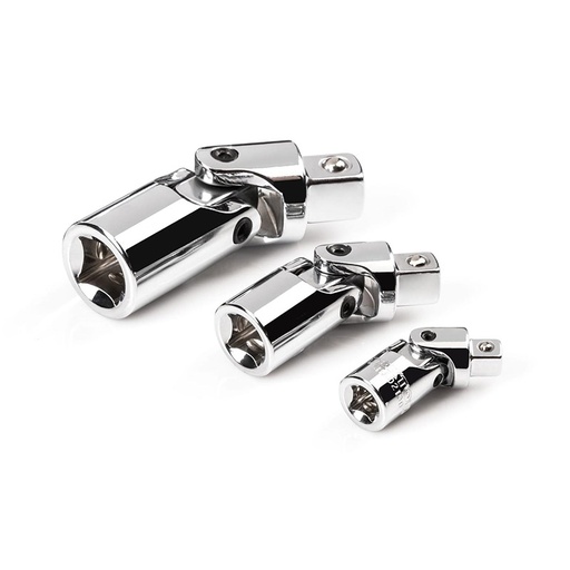 [RX1-12-06734] TEKTON - 1/4 3/8 1/2 Inch Drive Universal Joint Set (3-Piece) SHA99004