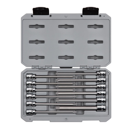 [RX1-12-06742] TEKTON - 3/8 Inch Drive Long Torx Bit Socket Set With Case 12-Piece (T10-T60) SHB91305