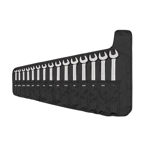 [RX1-12-06810] TEKTON - Combination Wrench Set With Pouch 15-Piece (1/4-1 In.) WCB94102