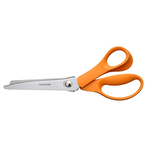 [RX1-12-06826] FISKARS ORANGE HANLDED PINKING SHEARS 194450