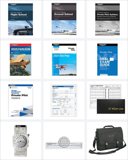 [RX1-13-03128-26] ASA Private Pilot Flight School Kit Part 141 With 2026 Materials