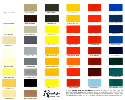 [RX1-09-00401] Randolph Color Chart