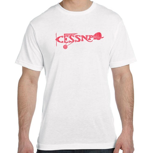 [RX1-13-26108] Malibu Shirts - Cessna Plane Red T-Shirt - Large