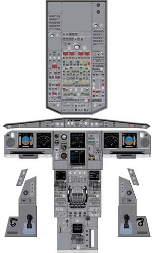 [RX1-13-26204] Aviation Training Graphics - Bombardier CRJ-200 Cockpit Poster