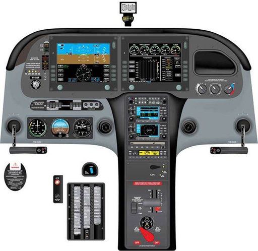 [RX1-13-26281] Aviation Training Graphics - Beechcraft Duchess Cockpit Poster