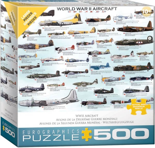 [RX1-13-26327] World War II Aircraft 500Pc Puzzle