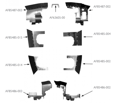 [RX1-99-02294] Airforms AF85486-002 Baffle Assembly - Silver / Black Returned