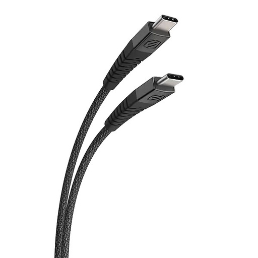 [RX1-13-26334] Scosche Strikeline HD USB-C To USB-C White 4Ft Cable