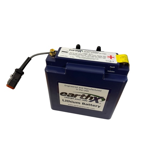 [RX1-11-20928] EarthX Lithium Battery Certified Aircraft 24V/7.8 AH Case E Backup Battery ETX400-24-TSO