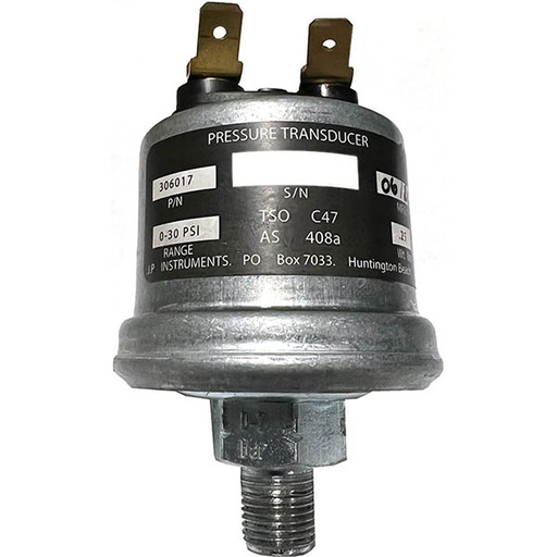 [RX1-99-02318] J.P. Instruments EDM Fuel Pressure Inject Sensor 1/8NPT 5-32PSI TSO - Missing Clamp