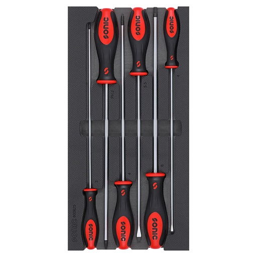 [RX1-12-06853] Sonic Tools - Long Screwdriver Set 6Pcs. S SFS