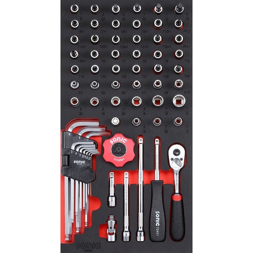 [RX1-12-06856] Sonic Tools - SAE Bit Socket Set 1/4" 63Pcs. S SFS