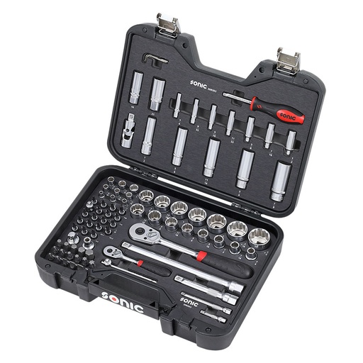 [RX1-12-06864] Sonic Tools - SAE Socket Set 1/4" And 1/2" 85Pcs. BMCS