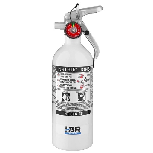 [RX1-13-26458] H3R Halotron BRX A537Ts White Fire Extinguisher 1.79Lb W/Bracket
