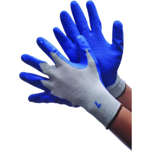 [RX1-01-01755] Worx Grey String Knit / Blue Latex Palm Textured X-Large