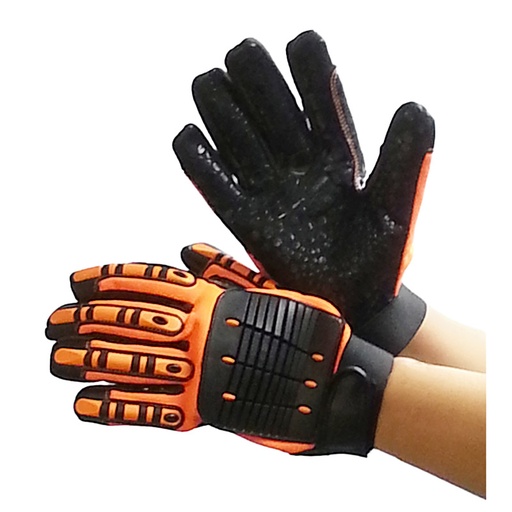 [RX1-01-01764] Worx Orange Anti Vibrition Mechanics Glove Medium