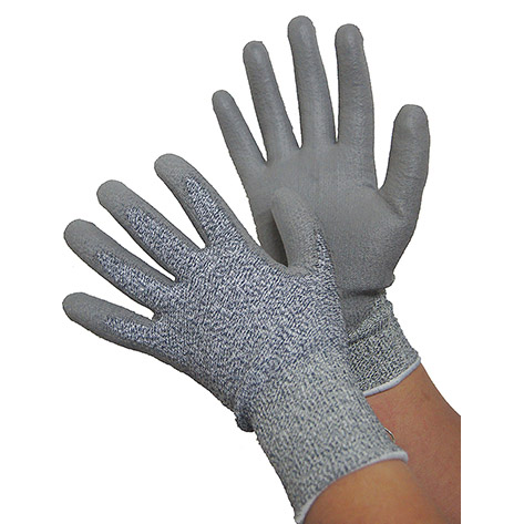 [RX1-01-01767] Worx Grey Cut Resistant Pu Palm Cut 5-H Power Shell Medium