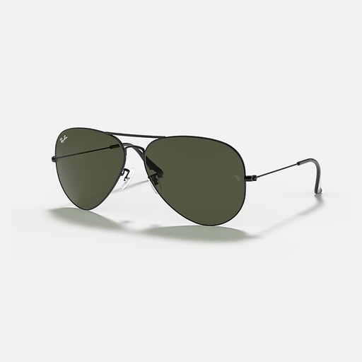 [RX1-13-26465] Ray-Ban Sunglasses Aviator Large Metal Ii Black / G-15 Green 62 mm