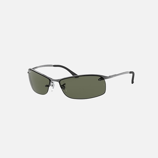 [RX1-13-26468] Ray-Ban Sunglasses RB3183 Gunmetal / Dark Green 63 mm