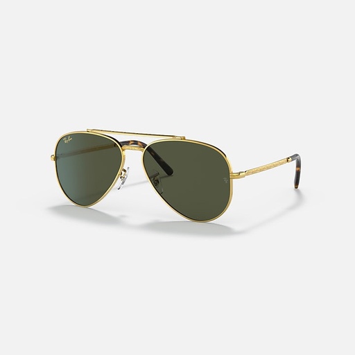 [RX1-13-26469] Ray-Ban Sunglasses New Aviator Legend Gold / Green 62 mm