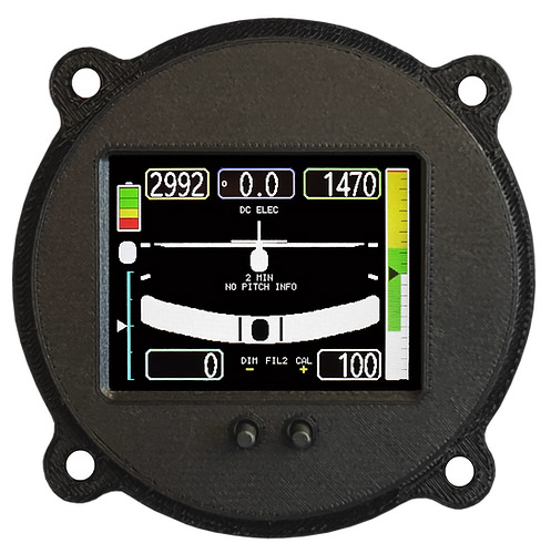 [RX1-10-07846] Radiant 2-1/4 SafePanel Mini Glass with Turn Coordinator with ASI Non-TSO RI-2025-13-SPAVA