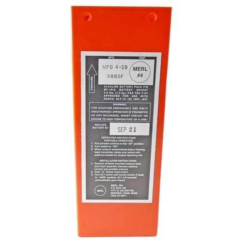 [RX1-99-02039] Bp-1010 Elt Battery - Short Shelf Life