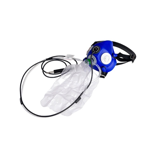[RX1-05-32671] Precise Flight Oxygen Face Mask with Microphone Blue A5 - Small
