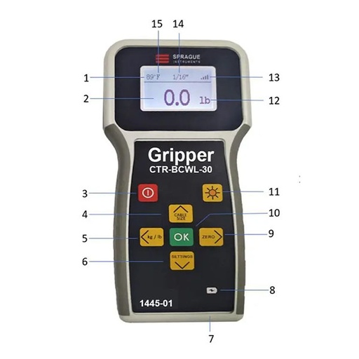 [RX1-12-06999] The Gripper II Wireless Cable Tension Meter For Auto Pilot-Bridal Cables