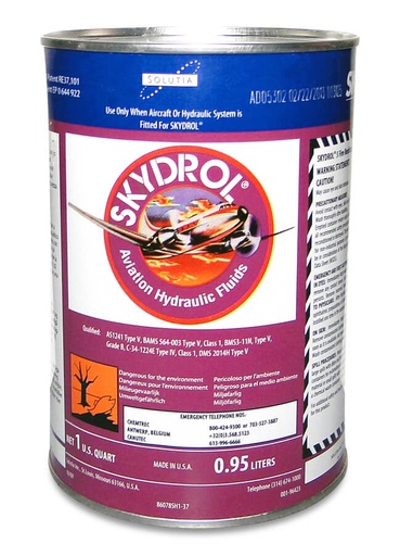 [RX1-99-02412] Skydrol Hydraulic Fluid 5 - Single Gallon - Dented