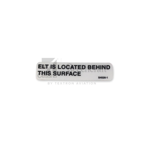 [RX5-S4526-1] PLACARD ELT