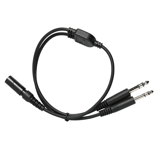 [RX1-11-21223] Hobbs Flyer 6 Pin LEMO BOSE To GA Twin PJ Plug Adapter HFA-C006