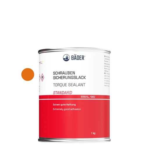 [RX7-12200-D1] Lackfabrik Bäder Torque Sealant Standard Orange Can 1 kg